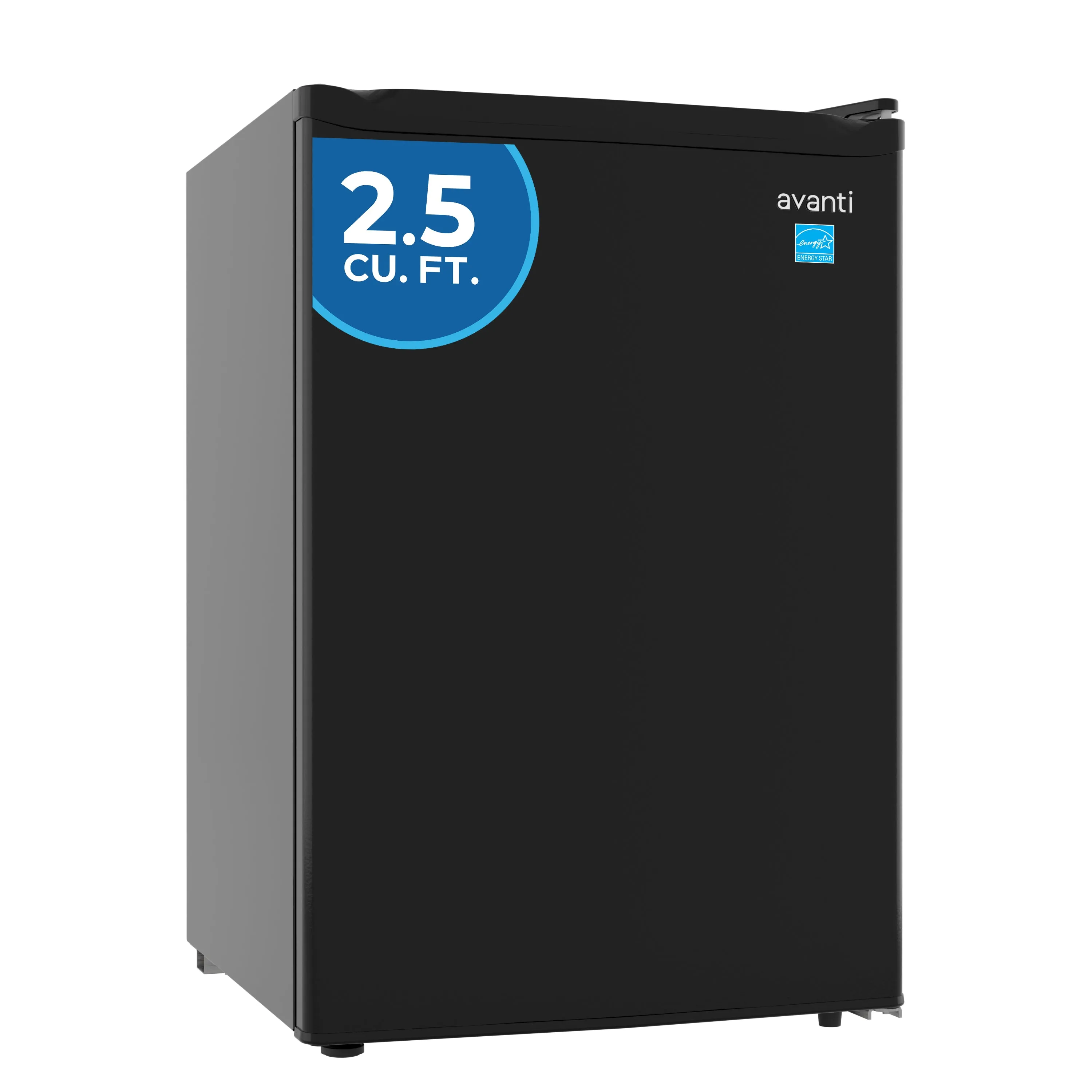 Avanti 2.5 Cu. Ft. Compact Refrigerator hitam elegan dari JVB33