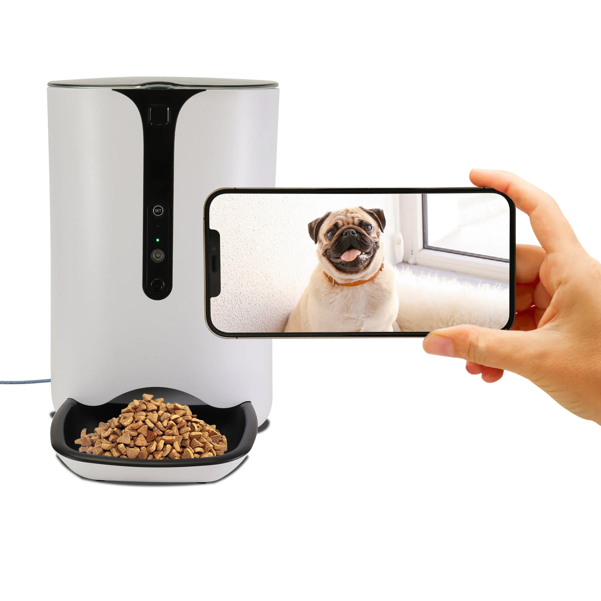 Lentek Smart Pet Feeder HD dengan kamera WiFi pintar dari TIKUSSLOT